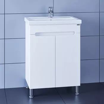 Тумба с раковиной напольная Санта Лондон 60 белый