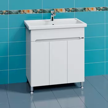 Тумба с раковиной напольная Санта Лондон 80 белый