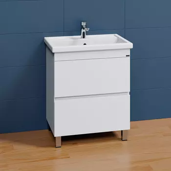 Тумба с раковиной напольная Санта Марс 70 белый