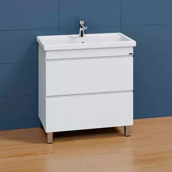 Тумба с раковиной напольная Санта Марс 80 белый