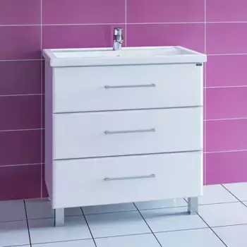 Тумба с раковиной напольная СанТа Омега 80 белый