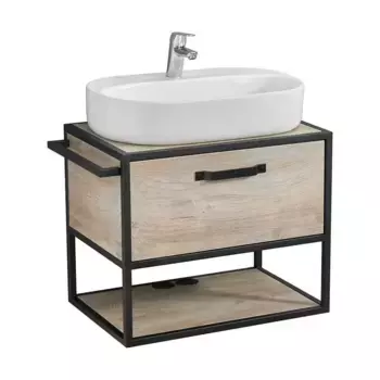 Тумба с раковиной Одри 62 Aquaton Лофт Фабрик 65 светлое дерево