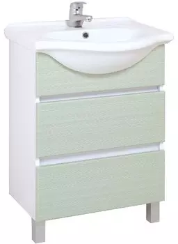 Тумба с раковиной Onika Элита 60 белый - зеленый