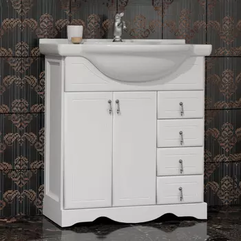 Тумба с раковиной Opadiris Клио 75, белая