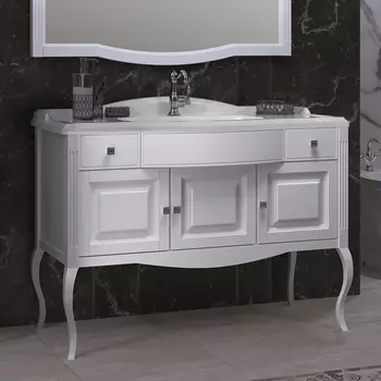 Тумба с раковиной Opadiris Лаура 120 белый матовый