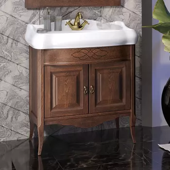 Тумба с раковиной Opadiris Лоренцо 80 темное дерево