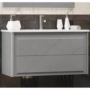 Тумба с раковиной Opadiris Луиджи 100 серый матовый