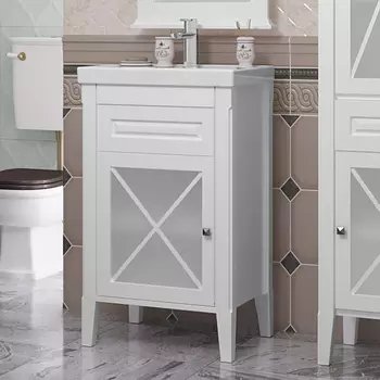 Тумба с раковиной Opadiris Палермо 50 L белая матовая