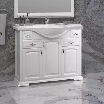 Тумба с раковиной Opadiris Риспекто 100 белый матовый