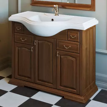 Тумба с раковиной Opadiris Риспекто 100 темное дерево