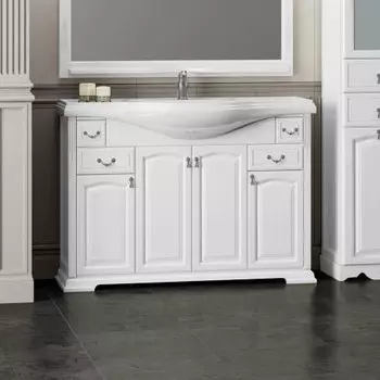 Тумба с раковиной Opadiris Риспекто 120 белая матовая