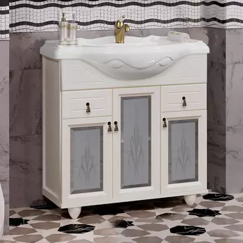 Тумба с раковиной Opadiris Тибет 85 слоновая кость