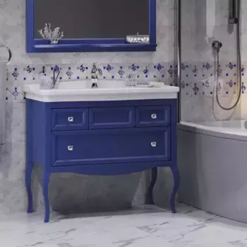 Тумба с раковиной Opadiris Валери 105 синий