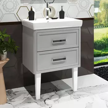 Тумба с раковиной Opadiris Вегас 60, серая