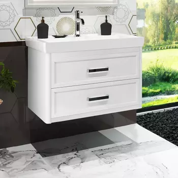 Тумба с раковиной Opadiris Вегас 80 подвесная белая