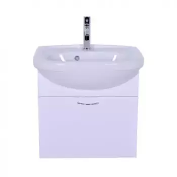 Тумба с раковиной Orange Лайт 45 белая глянцевая