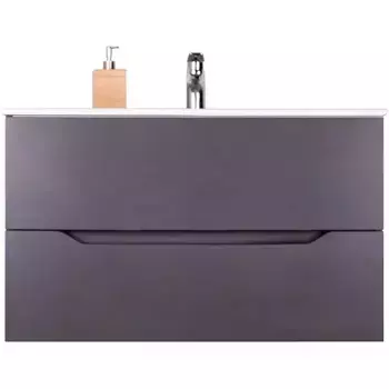 Тумба с раковиной Orange Line 100 серая матовая