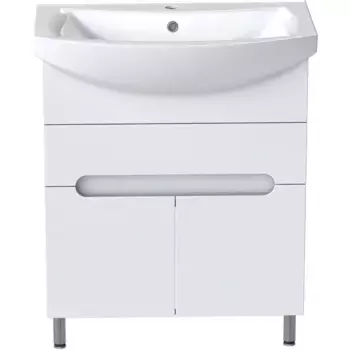 Тумба с раковиной Orange Topline-Rio 70 белая глянцевая