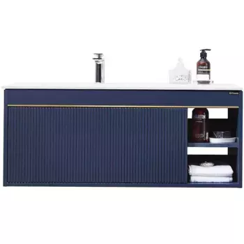 Тумба с раковиной Orans 100 подвесная синий матовый