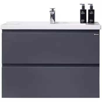 Тумба с раковиной Orans 80 подвесная серый матовый