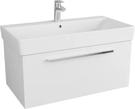 Тумба с раковиной Owl 1975 Ragnar 85 белая, 1 ящик, 1 внутренний