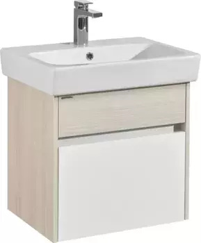 Тумба с раковиной подвесная Aquaton Верди 60 белый-светлое дерево