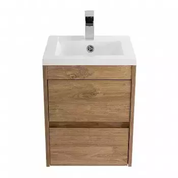 Тумба с раковиной подвесная Art&Max Family 50 дуб харбор золотой