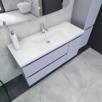 Тумба с раковиной подвесная Caprigo Forte 120 серый матовый, стилл