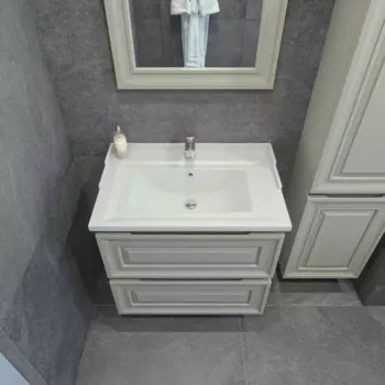 Тумба с раковиной подвесная Caprigo Ponza 70 серый матовый