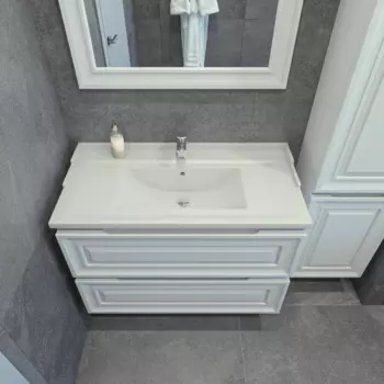 Тумба с раковиной подвесная Caprigo Ponza 90 белый матовый