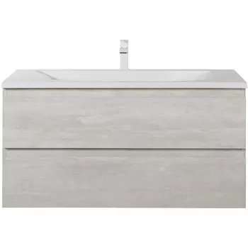 Тумба с раковиной подвесная Cezares Molveno 100х50 светло-серая