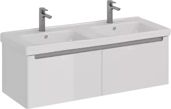 Тумба с раковиной подвесная Lemark Buno Mini 125 белый глянцевый