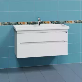 Тумба с раковиной подвесная Санта Лондон 100 белый