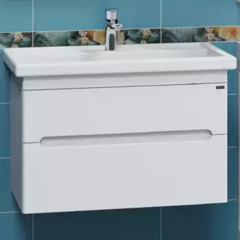 Тумба с раковиной подвесная Санта Лондон 80 белый