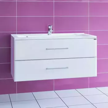 Тумба с раковиной подвесная Санта Омега 100 белый