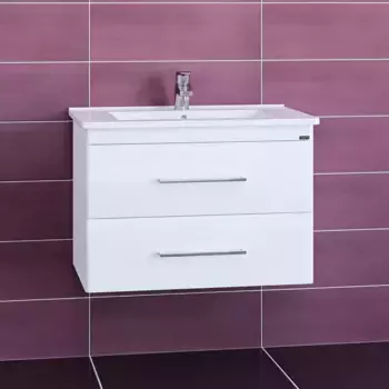 Тумба с раковиной подвесная Санта Вегас 75 белый