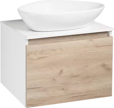 Тумба с раковиной Runo Бари 60 крафтовый дуб, раковина Terzo 60