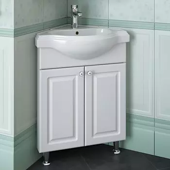 Тумба с раковиной Runo Классик угловая