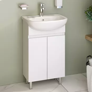 Тумба с раковиной Runo Лада 50 белая