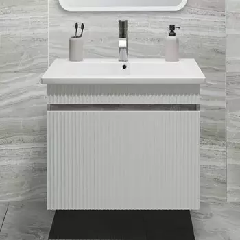 Тумба с раковиной Runo Модена 65 железный камень