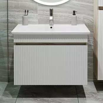 Тумба с раковиной Runo Модена 75 крафтовый дуб