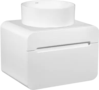 Тумба с раковиной Runo Ницца 60 белая, раковина Palla 40