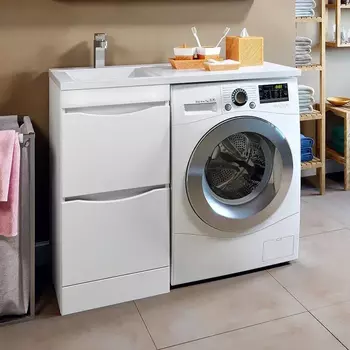 Тумба с раковиной Runo Орион R, 45, под стиральную машину, раковины лайт