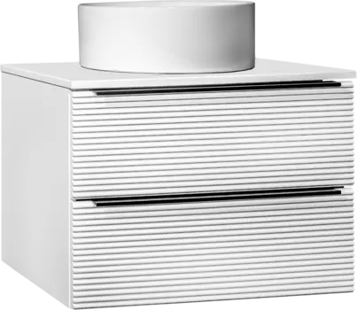 Тумба с раковиной Runo Орлеан 70 белая матовая, белый глянец, раковина Palla 40