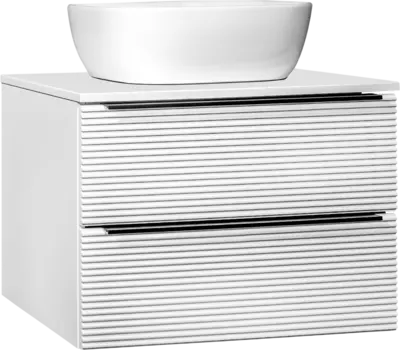 Тумба с раковиной Runo Орлеан 70 белая матовая, белый глянец, раковина Bella 40