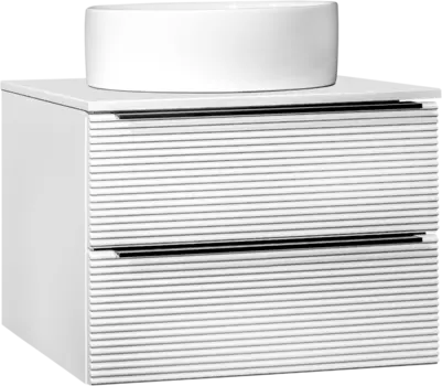 Тумба с раковиной Runo Орлеан 70 белая матовая, белый глянец, раковина Ovale 50