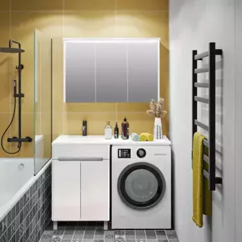 Тумба с раковиной Runo Парма 120 R, под стиральную машину