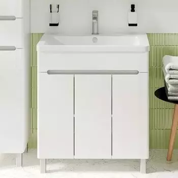 Тумба с раковиной Runo Парма 75, напольная, 3 двери