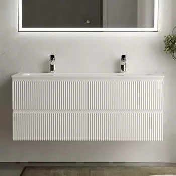 Тумба с раковиной Sancos Snob R 120 см, bianco, раковина CN7016