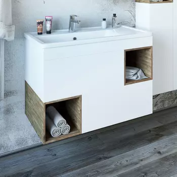 Тумба с раковиной Sanflor Даллас 80 L дуб рустикальный